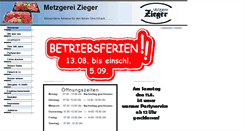 Desktop Screenshot of metzgerei-zieger.de